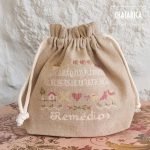 Saco de Remédios Com Cordão Beige