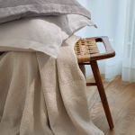 colcha em matelassê LUCCA em algodão lavado cor latte