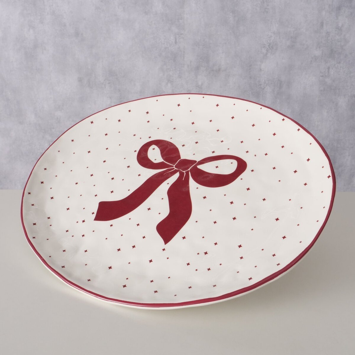 2060535-chafarica-guimaraes-portugal-prato-plate-coleção-laço-vermelho-red-bow-decor-decoração-casa-home-porcelana-ceramica-flores-plantas-casa-quarto-sala-2-travessa-grande Travessa Oval - Coleção Laço - Image 2
