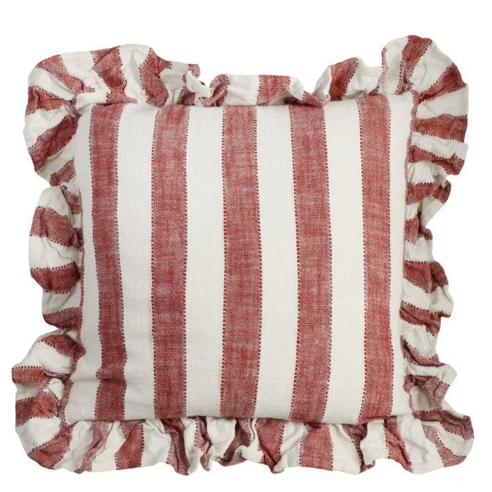 428724-CHAFARICA-GUIMARAES-PORTUGAL-RISCAS-STRIPES-CAPA-ALMOFADA-RETANGULAR-SALA-SALON--CASA-BRANCO-BEGE-VERMELHO-ROSA-DECORAÇÃO-DECORATION-FESTAS-HOUSE-DECOR-NATAL-PRENDA-GIFT Capa de Almofada Riscas Vermelhas - Image 1