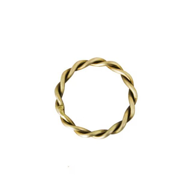 516206-CHAFARICA-GUIMARAES-PORTUGAL-GUARDANAPOS-ANEL-NAPKIN-RING-COZINHA-entrelaçado-MESA-DECORAÇÃO-CASA-HOME-DECOR-TABLE-TEXTIL-LAR-FOLHAS-LEAFS-DOURADO-GOLD-2 Anel de Guardanapo Torcido - Image 1