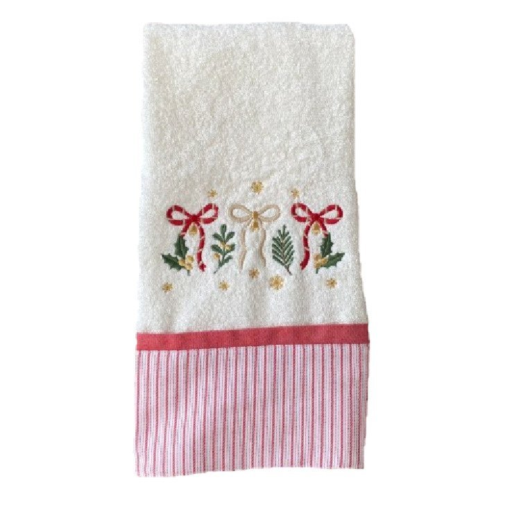 chafarica-guimaraes-portugal-textil-lar-linens-christmas-natal-avental-pega-luva-pano-mao-loiça-coleçao-laço-vermelho-branco-dourado-decor-casa-decoração-cozinha-sala-mesa-pano-felpo-0 Pano de Mãos - Coleção Laço - Image 1