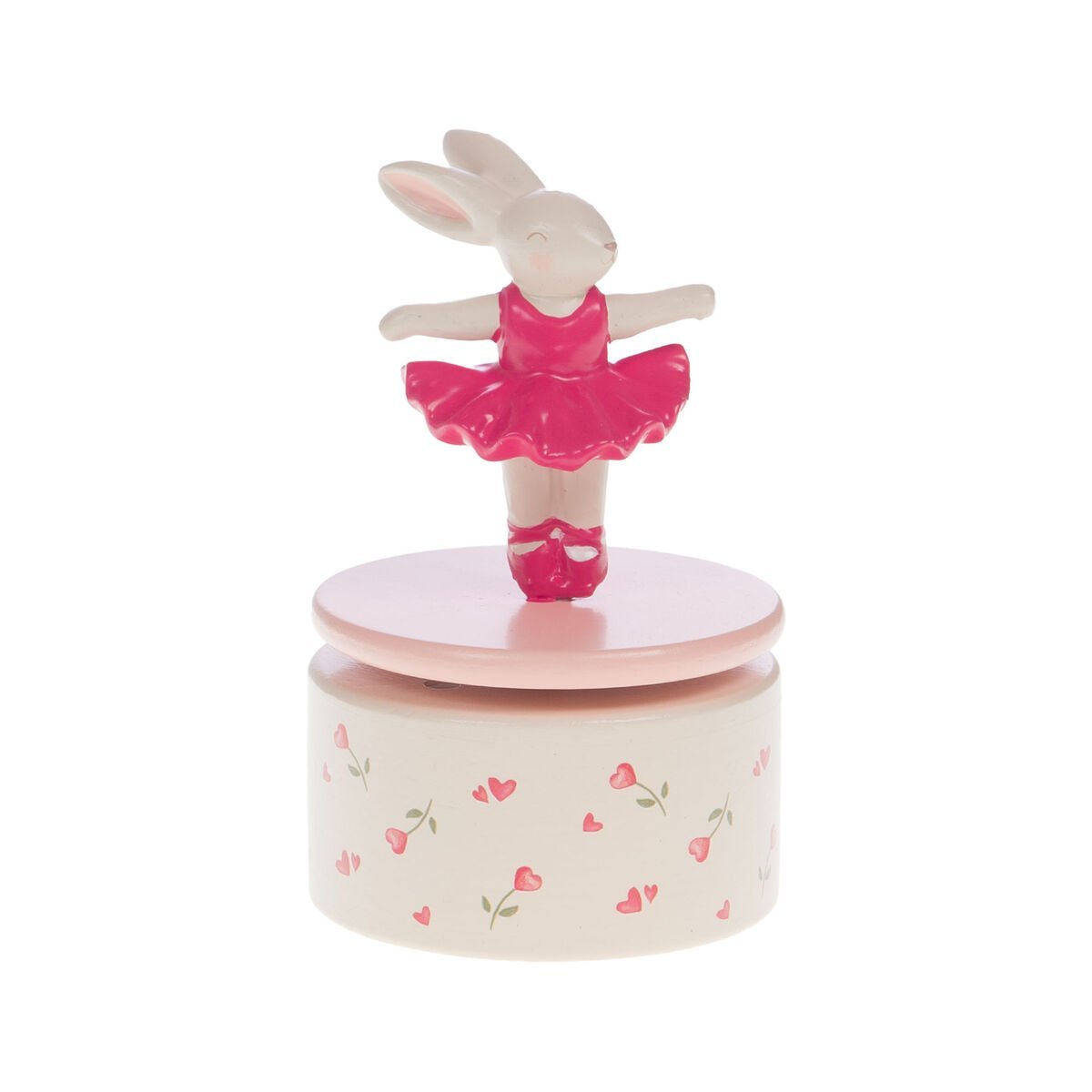 169511-chafarica-guimaraes-portugal-musica-carrossel-cowelho-bunny-decor-casa-decoraçao-homde-quarto-bebe-criança-baby-musical-dinamico-melodia-kids-vestido-rosa-menina-menino Caixa de Música Coelhinha Bailarina - Image 1