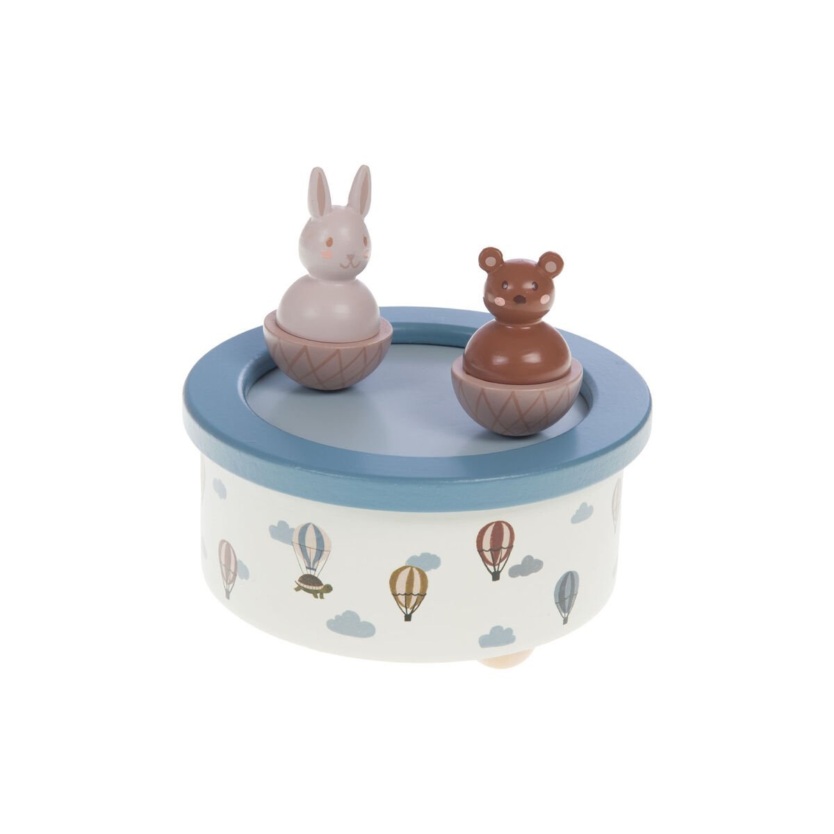 169512-chafarica-guimaraes-portugal-musica-carrossel-coelho-urso-decor-casa-decoraçao-homde-quarto-bebe-criança-baby-musical-dinamico-melodia-kids-vestido-rosa-menina-menino-tematica Caixa de Música Balão de Ar Quente - Image 1