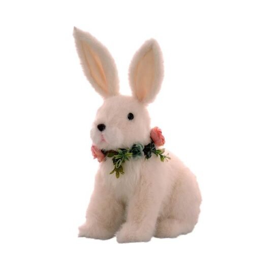 Coelho Sentado com Flores