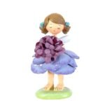 Menina com Vestido Roxo