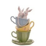 Coelhos em 3 Chávenas Multicolores