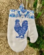 Luva com Bordado - Coleção Galo Azul