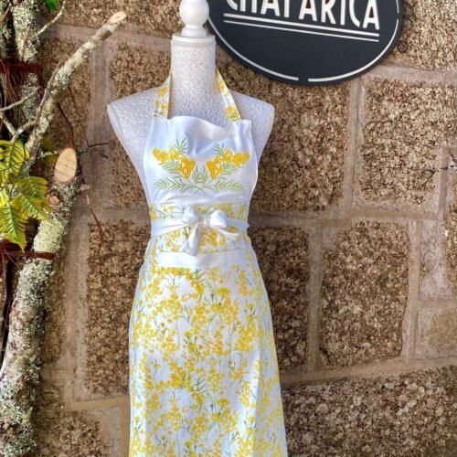 Avental de Cozinha com Bordado - Coleção Mimosas