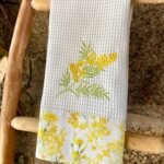 Pano de Favo com Bordado - Coleção Mimosas