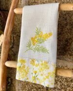 Pano de Favo com Bordado - Coleção Mimosas