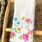 Pano de Favo com Bordado - Coleção Flores