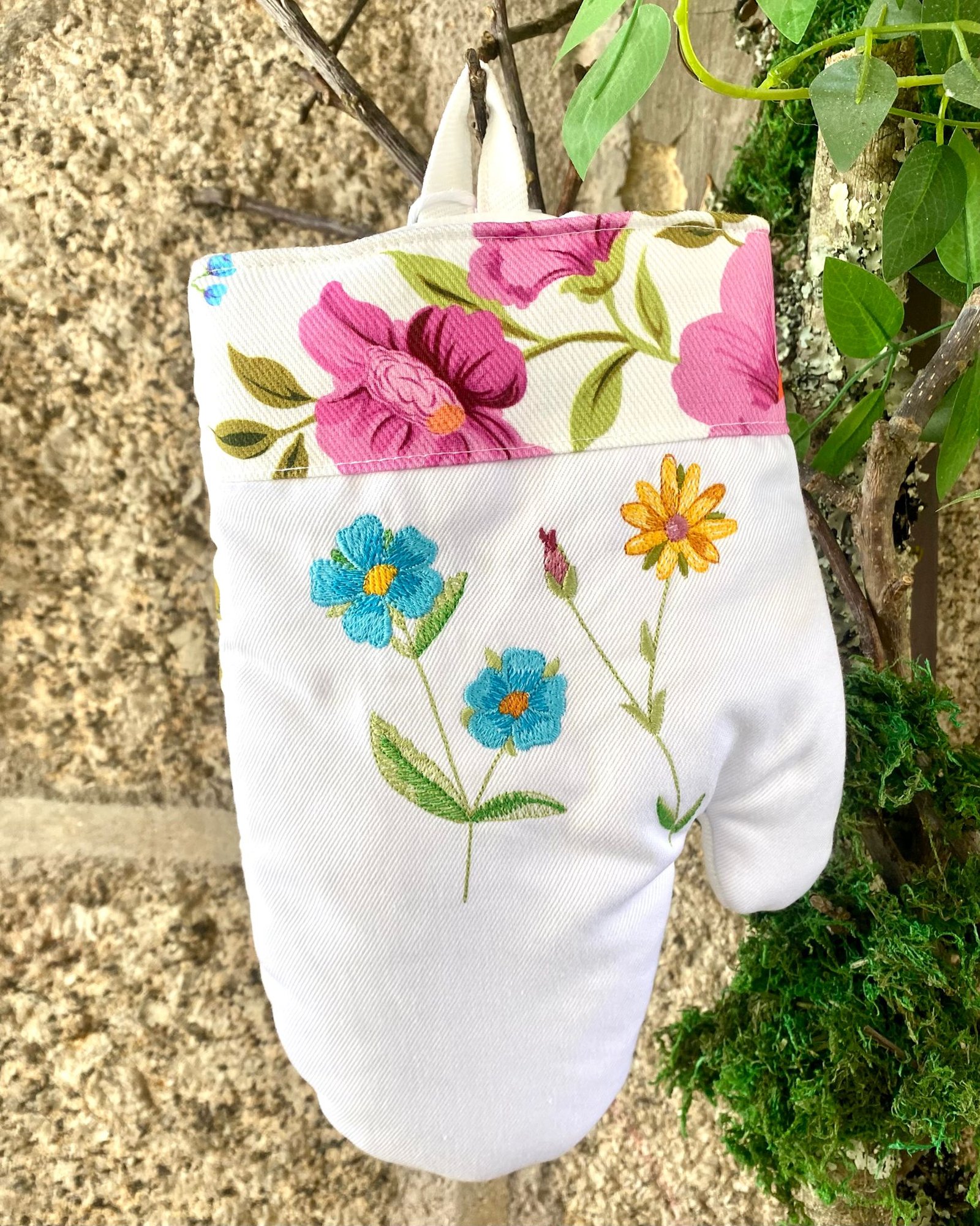 Luva com Bordado – Coleção Flores